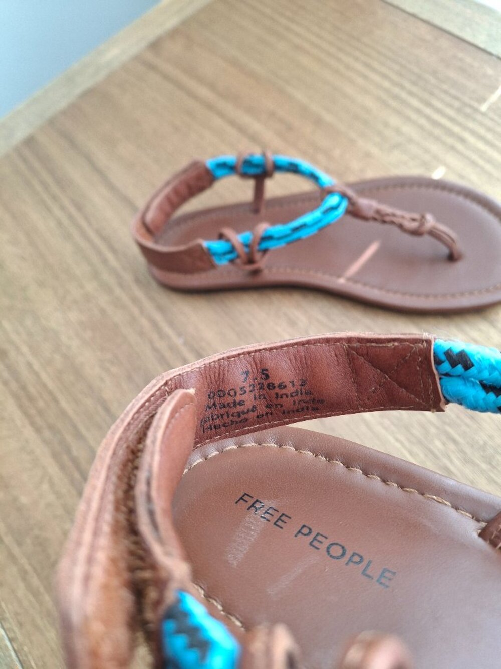 (New) Free‎ People – Island Hopping Wrap Leather Sandals (Luggage) – Women's 7.5 - Picture 12 of 16